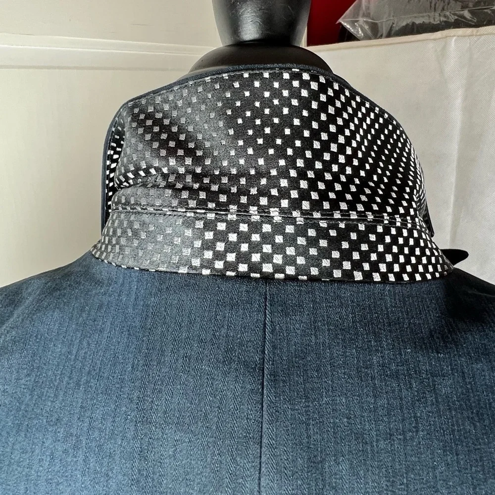 Armani Exchange Mens Single Breasted Ridged Corduroy Blazer Navy Blue Size 40R - Picture 7 of 13